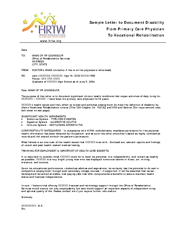 Doctor Letter Template PDFSimpli