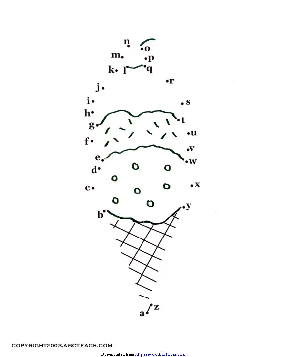Dot To Dot Ice Cream Cone A Z