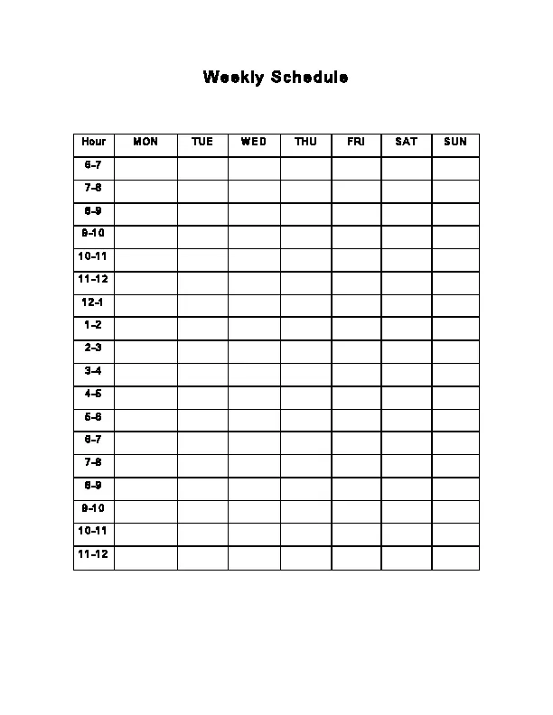 Editable Weekly Schedule Template Download Pdfsimpli 0731