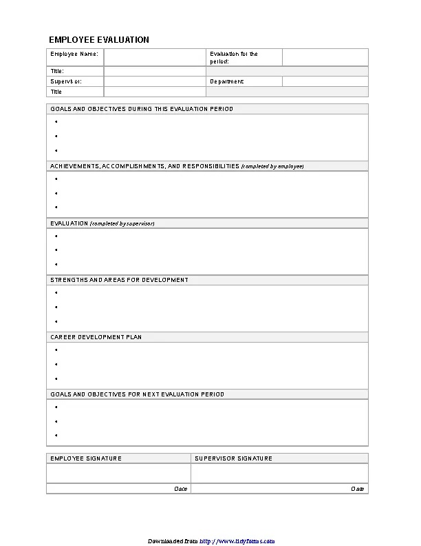 Employee Evaluation Form 3