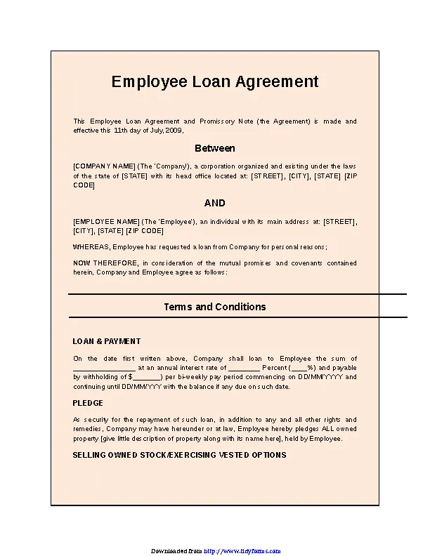 Employee Loan Agreement 2