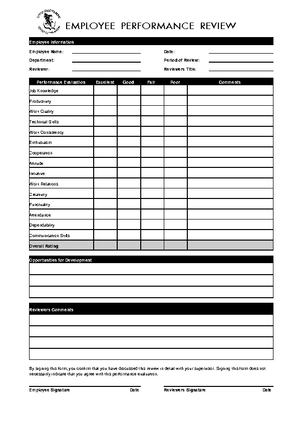 Employee Performance Review Write Up Template Example PDFSimpli