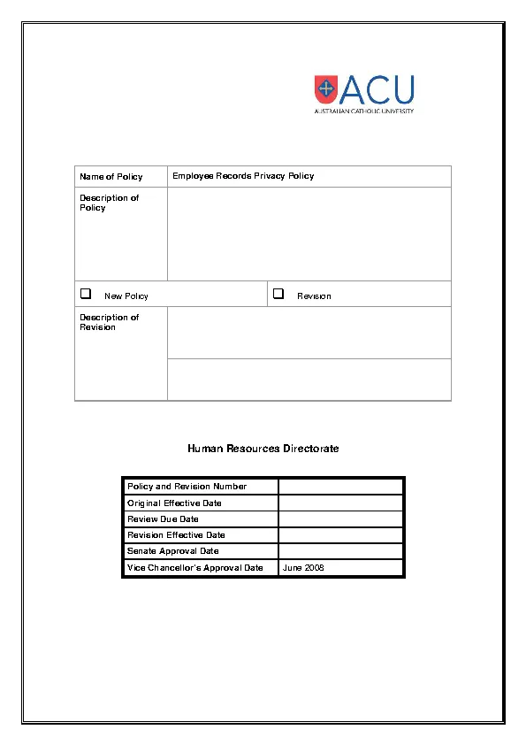 Employee Records Privacy Policy PDFSimpli