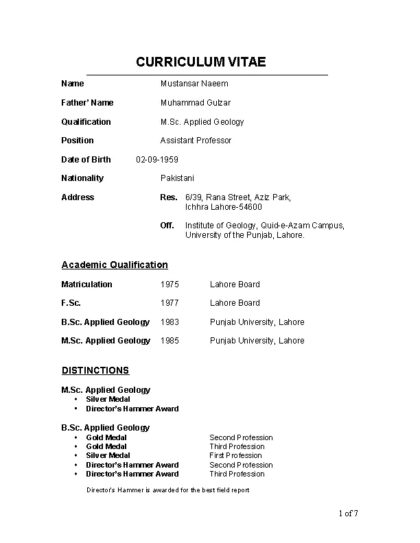 Environmental Geologist Resume - PDFSimpli