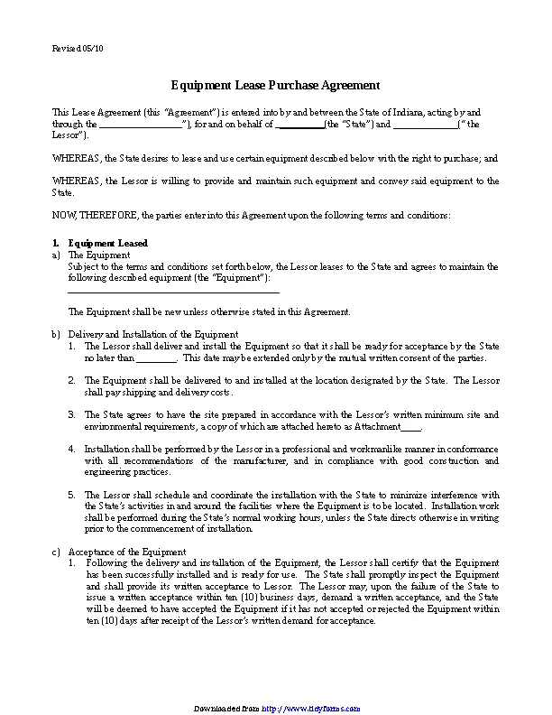 Equipment Lease Agreement 3 - PDFSimpli