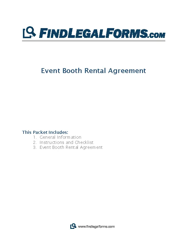 Event Blank Booth Rental Agreement