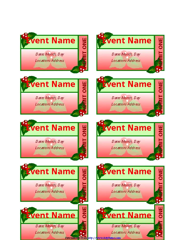 Event Ticket Template 1