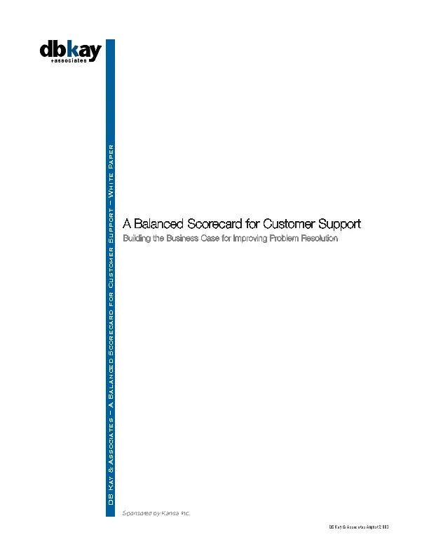 Example Customer Service Performance