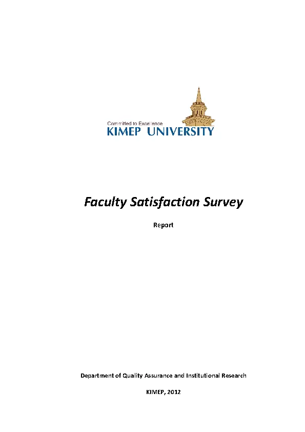 Faculty Satisfaction Survey