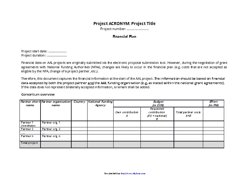 Financial Plan Template 1 PDFSimpli Financial Plan Template 1 PDFSimpli