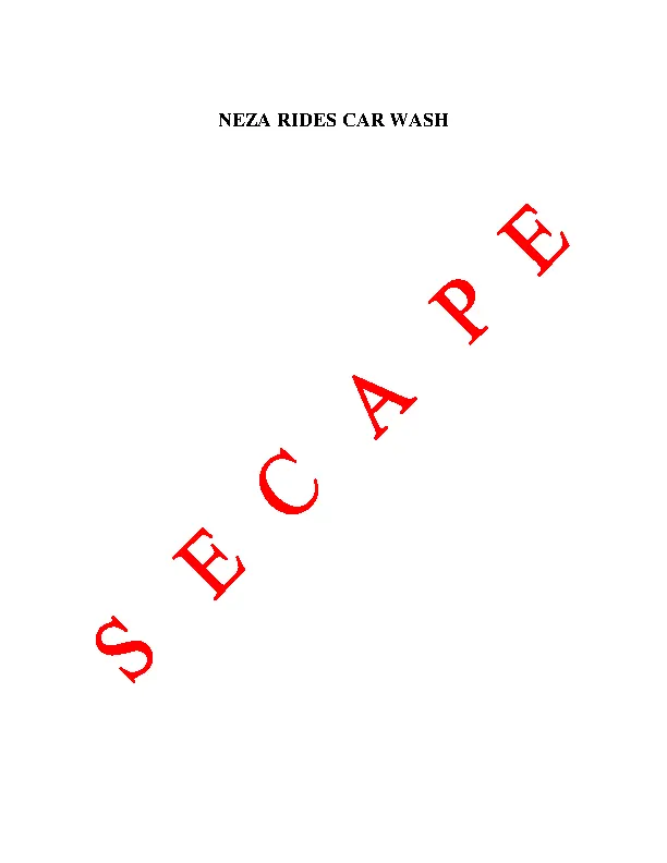 car wash business plan in kenya pdf