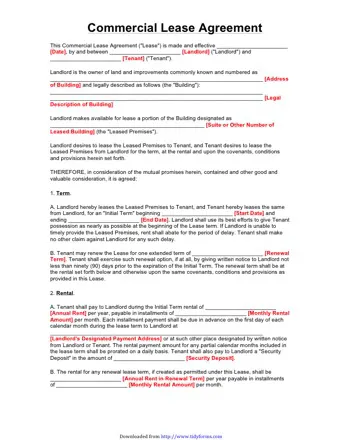 NJ Lease Agreement PDF