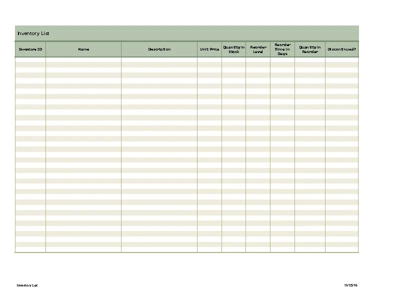 Free Printable Inventory Count Sheets1
