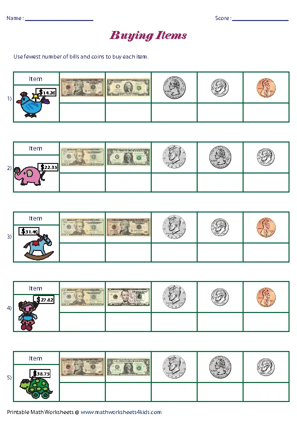 free printable money math worksheet pdf pdfsimpli