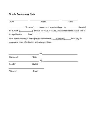 printable promissory note for personal loPDF