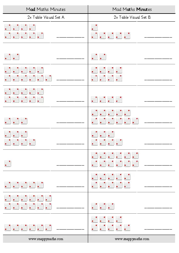 Free Times Tables Worksheets Download