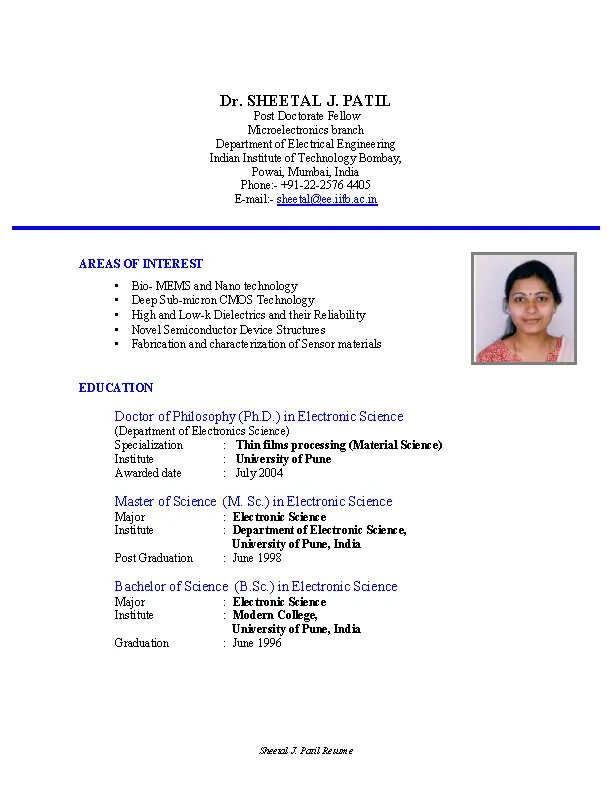 Fresher Electrical Engineering Resume - PDFSimpli