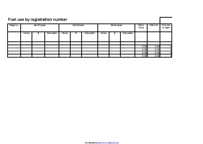 Fuel Consumption Tracking Tool PDFSimpli