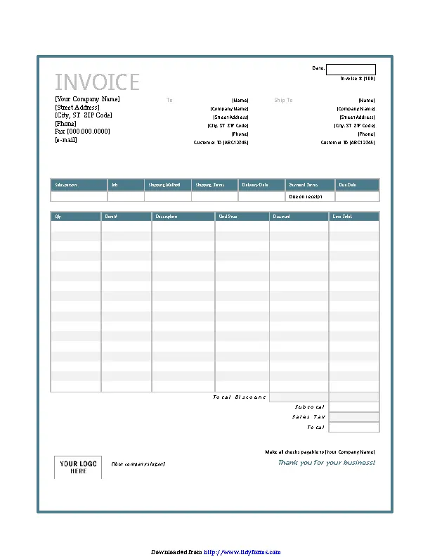 General Invoice Template 2 - PDFSimpli