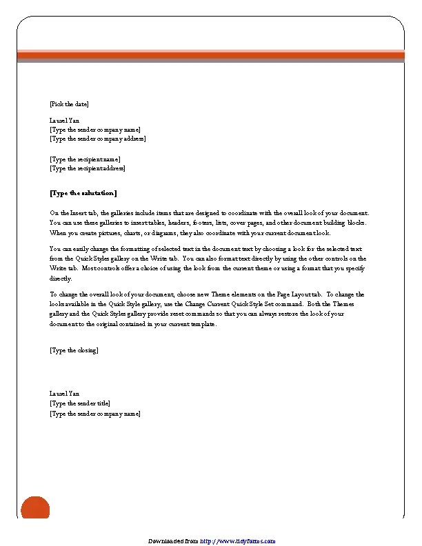 General Letter Template 1