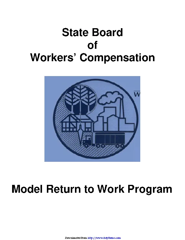 Georgia State Board Of Workers Compensation Model Return To Work Program