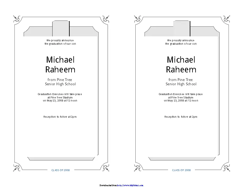 Graduation Announcement Template 3 PDFSimpli