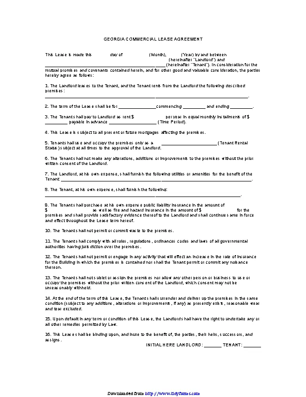 Gross Commercial Lease Agreement PDFSimpli
