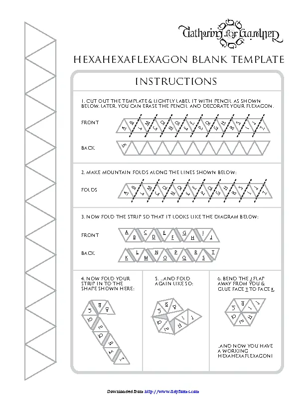 Hexaflexagon Template 1 PDFSimpli