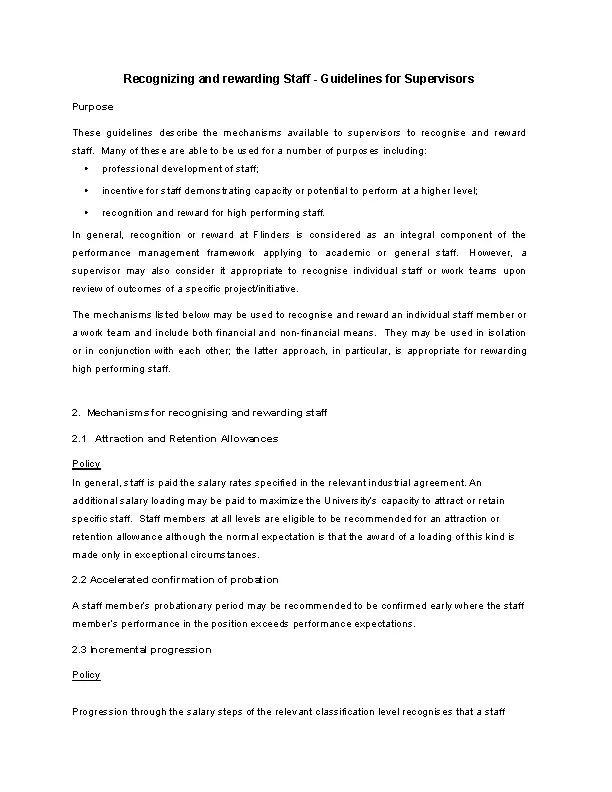 Hr Guidelines For Supervisors