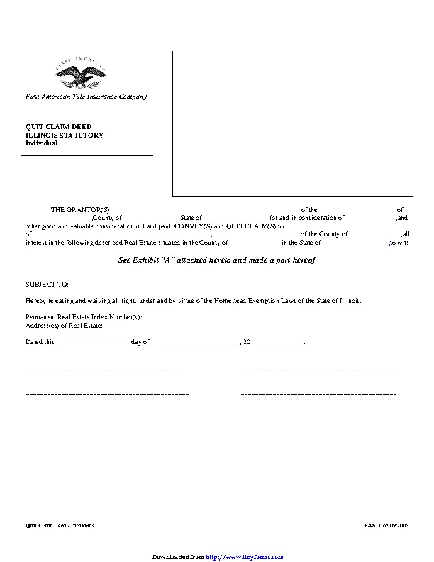 Illinois Quitclaim Deed Form PDFSimpli