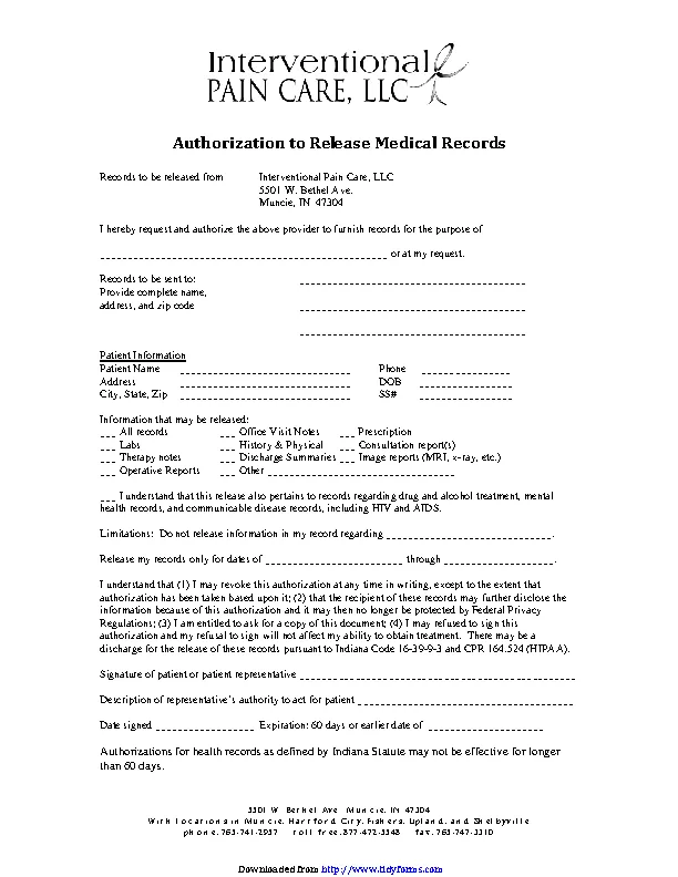 Medical Release Forms Archives Page 35 Of 41 Pdfsimpli 8195