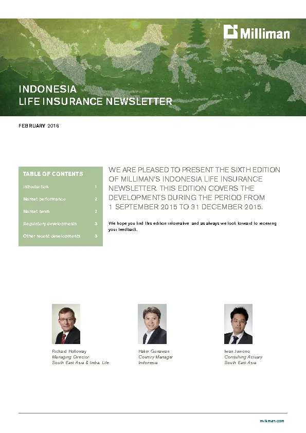 Indonesia Life Insurance Newsletter