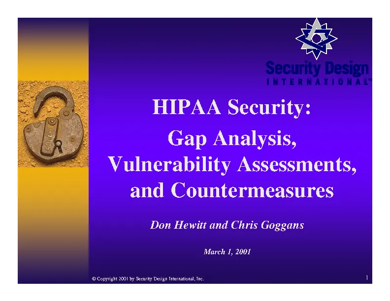 Information Security Gap Analysis