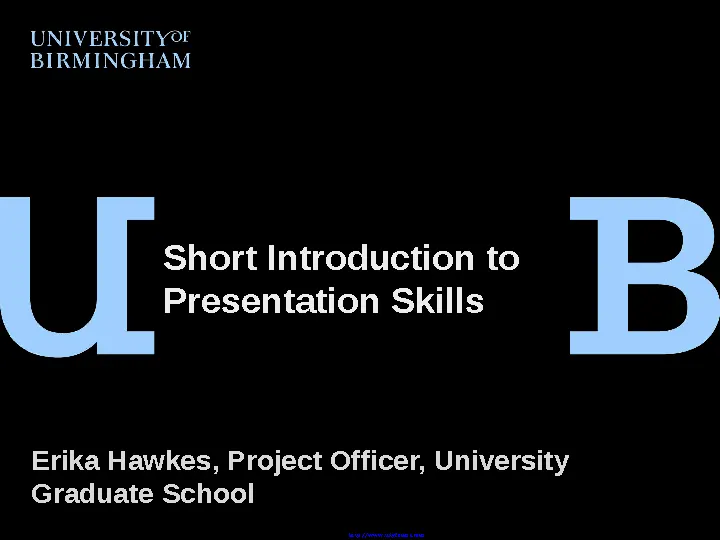 Introduction To Presentation Skills
