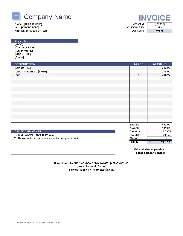 Invoice Template - PDFSimpli