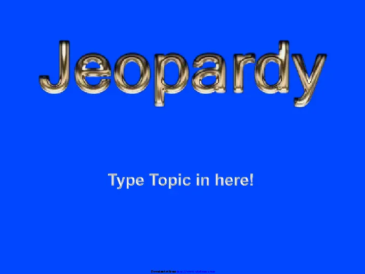Jeopardy Template Design 1