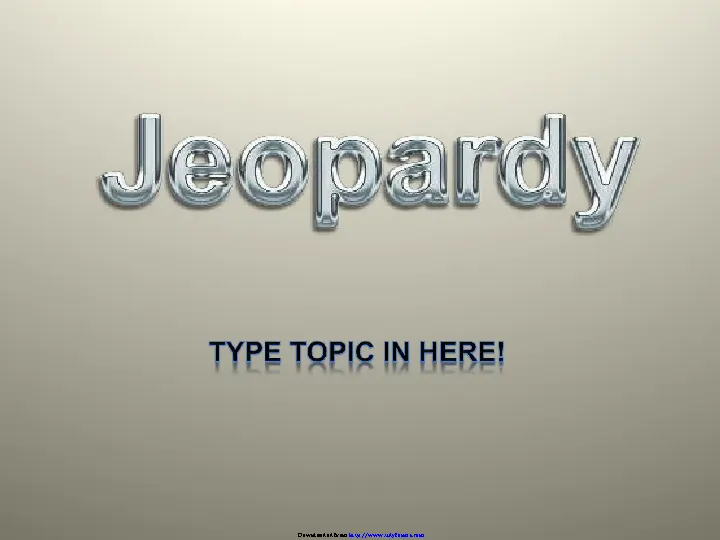 Jeopardy Template Design 3