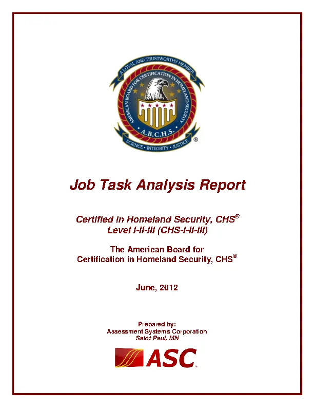 Job Task Analysis Report Pdf Format Download