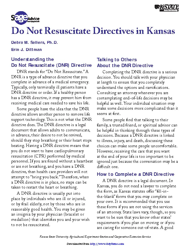 Kansas Do Not Resuscitate Form 2 PDFSimpli
