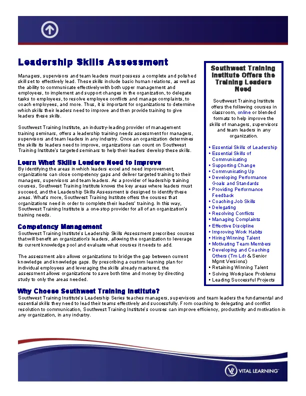 Leadership Skills Assessment