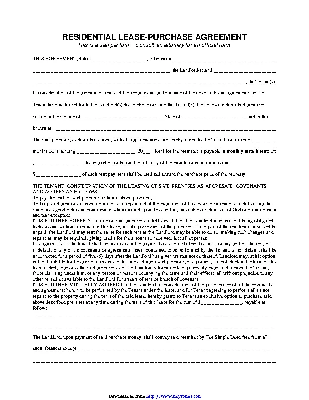 Lease Purchase Agreement 1 - PDFSimpli