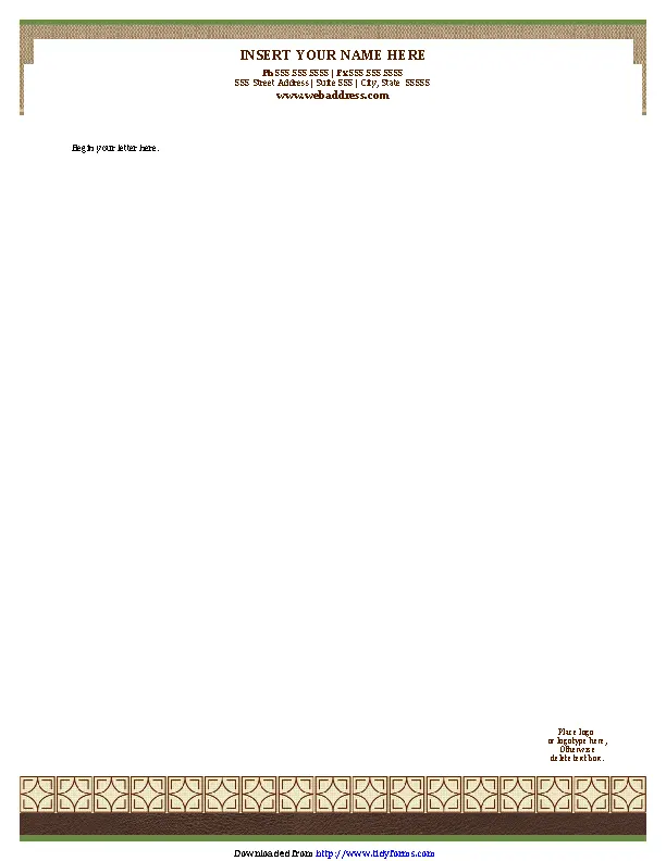 Letterhead Legal Chic Design - PDFSimpli