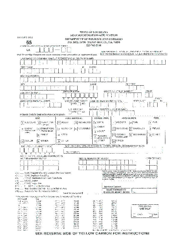louisiana boat title registration application form 55 PDFSimpli