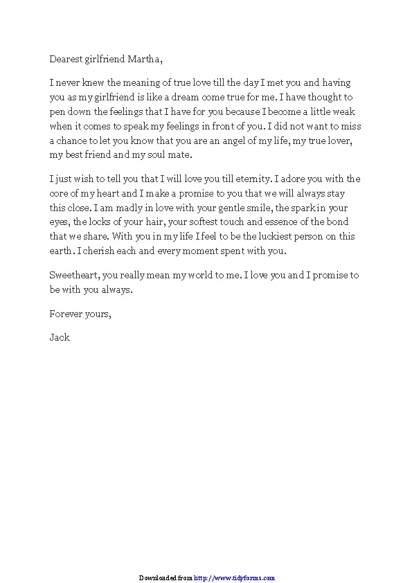 Love Letters To Girlfriend - PDFSimpli