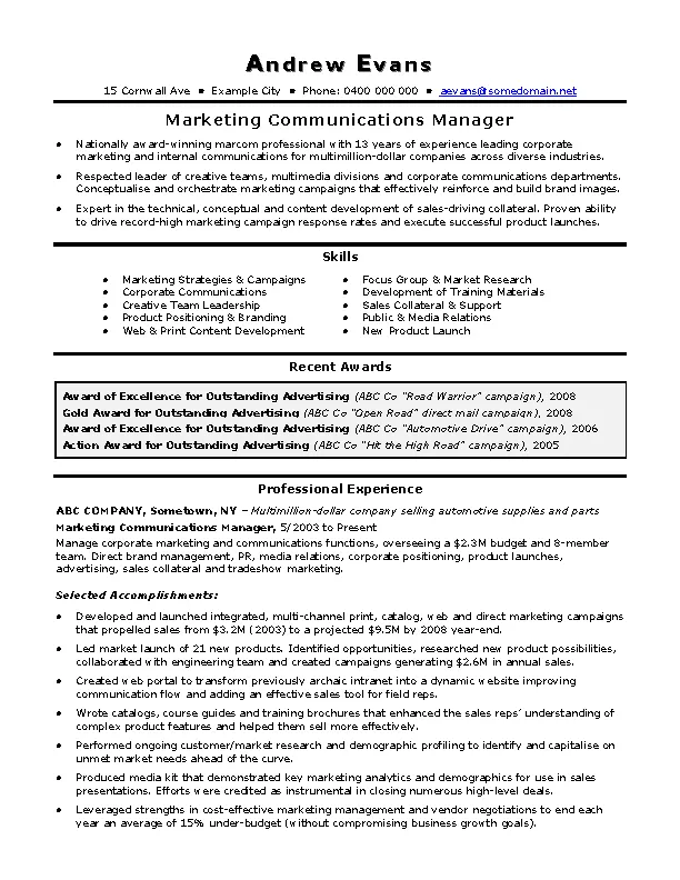 Marketing Coordinator Manager Resume Pdfsimpli 2460