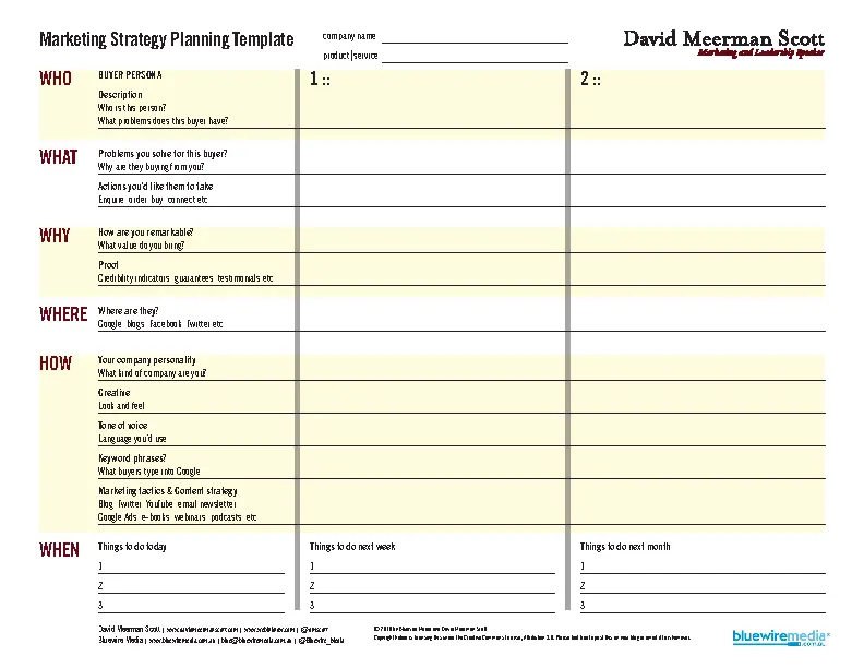 Marketing Strategy Planning Template PDFSimpli Marketing Strategy Planning Template PDFSimpli