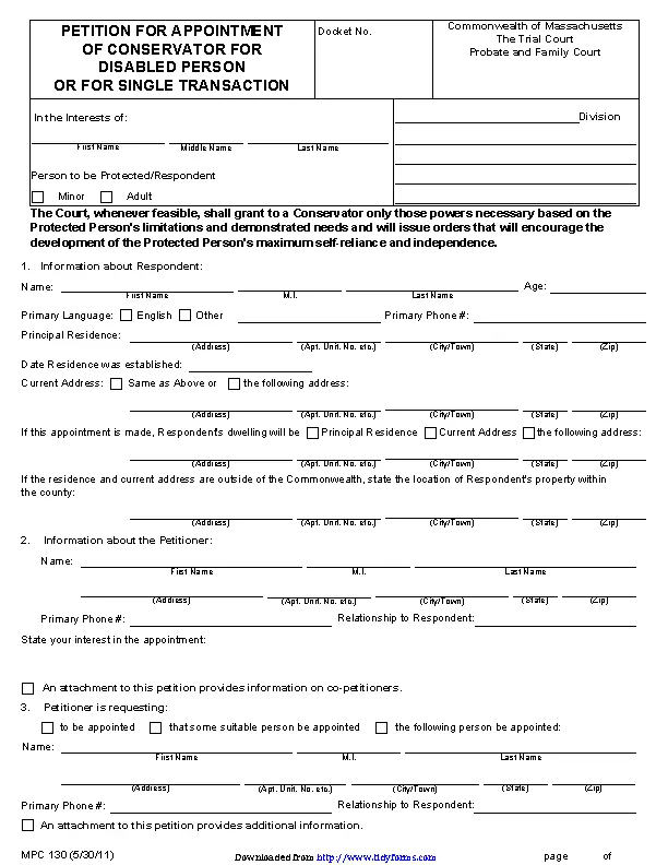 Massachusetts Guardianship Form 2 PDFSimpli