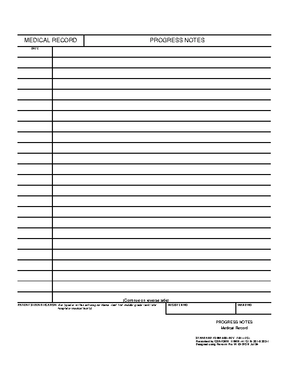 Medical Progress Note Template - PDFSimpli