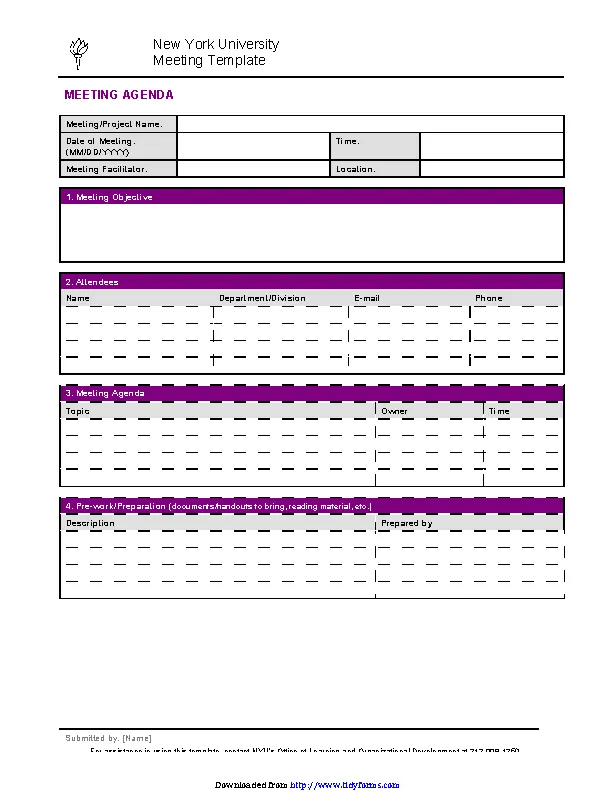 Meeting Minute Agenda Template - PDFSimpli