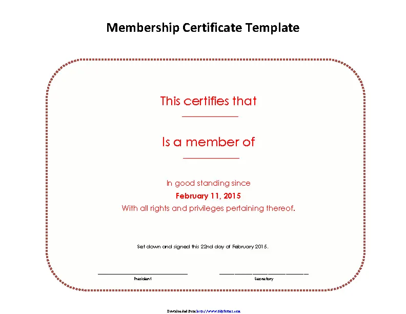 Membership Certificate 3 - PDFSimpli